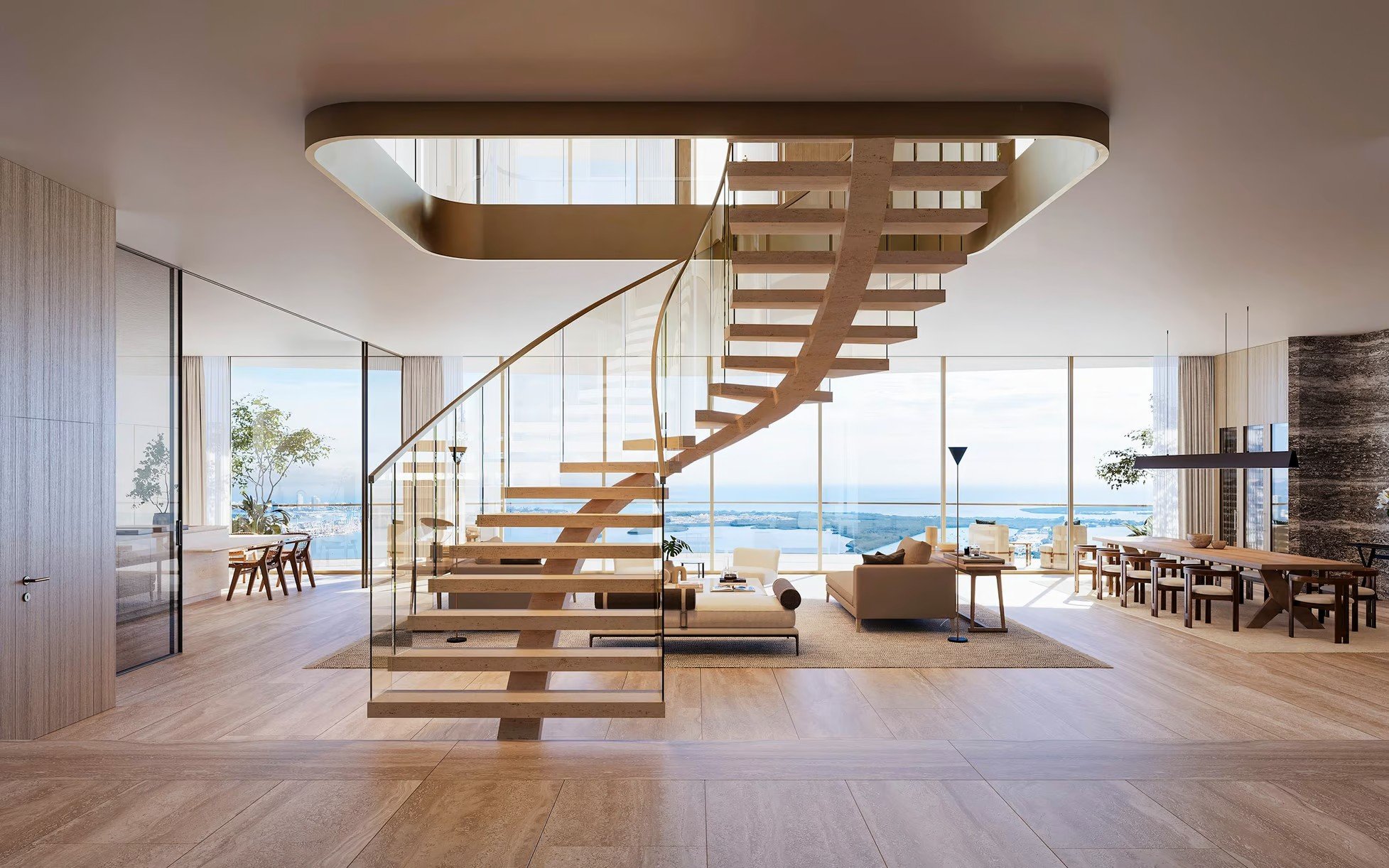 1428 Brickell interior staircase